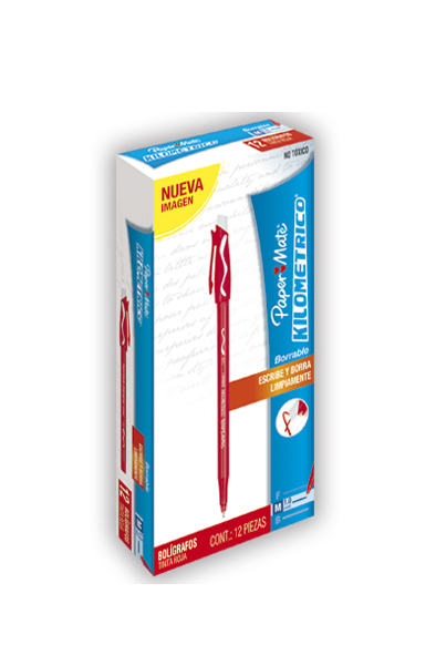 BOLIGRAFO MED. ERASER MATE ROJO    PAPER