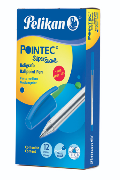 BOLIGRAFO MED. POINTEC AZUL C/12 PELIKAN