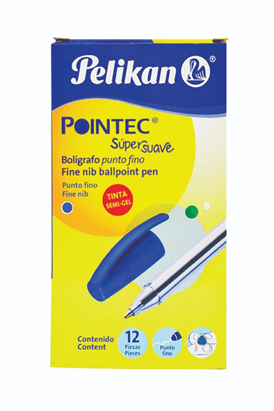 BOLIGRAFO P.F. POINTEC AZUL C/12 PELIKAN