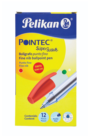 BOLIGRAFO P.F. POINTEC ROJO C/12 PELIKAN