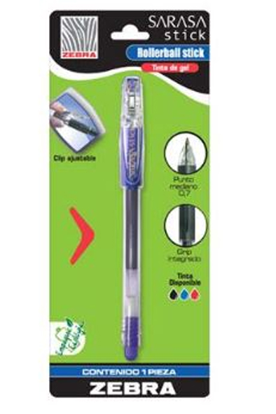 BOLIGRAFO MED. SARASA STICK G.AZL ZEBRA  221721 609093 8907-0