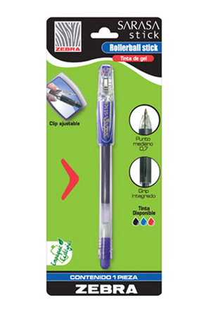 BOLIGRAFO P.F. SARASA STICK G. AZL ZEBRA 221622 609154 8908-0