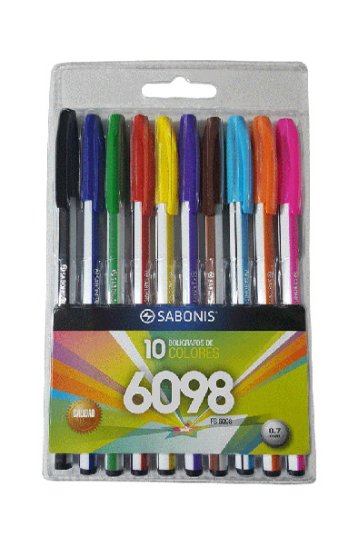 BOLIGRAFO MED. FB6098 SURT.C/10  SABONIS 260982 (0.7MM) COL.S