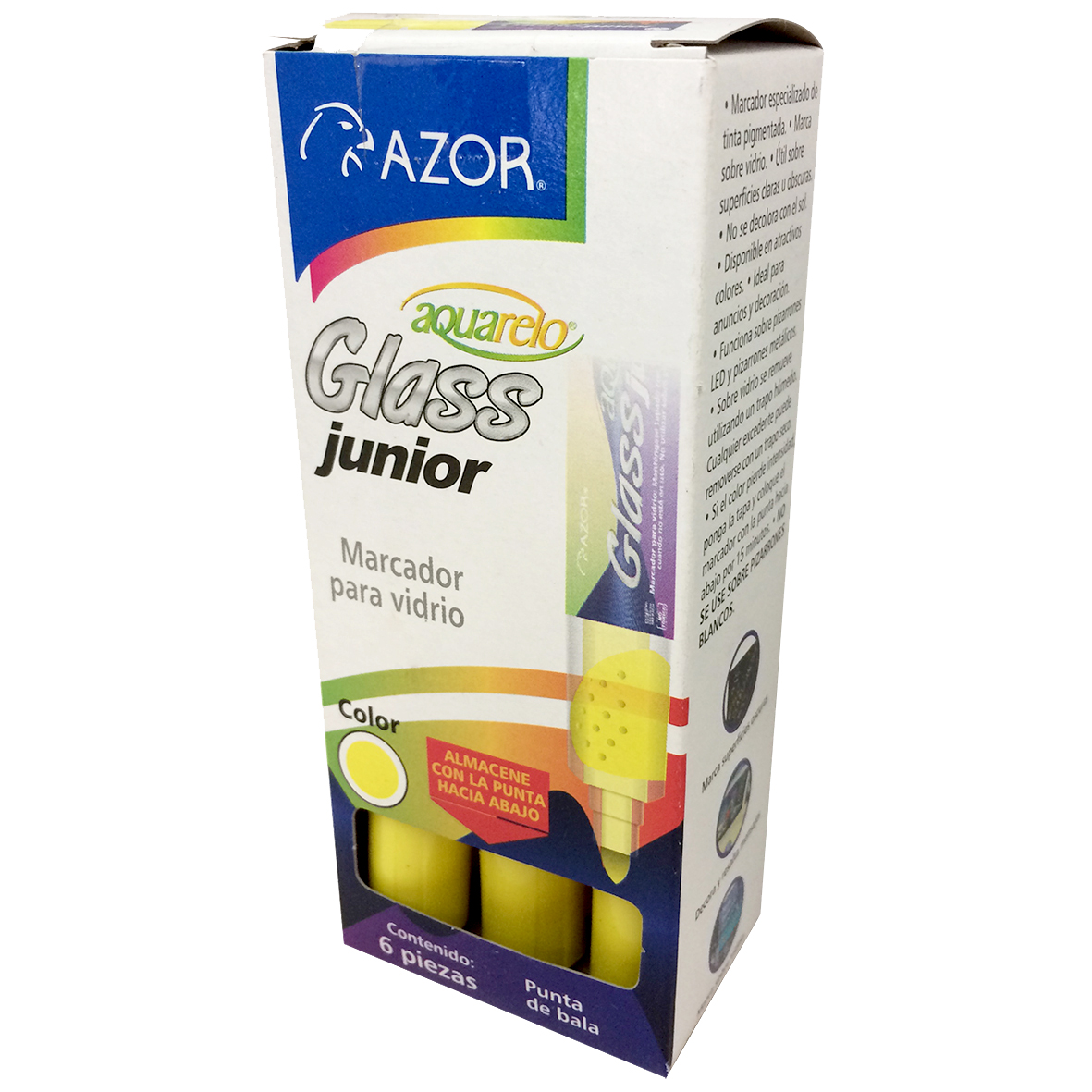 MARCADOR P/CRISTAL AMAR.AQUARE.GLASS JR.