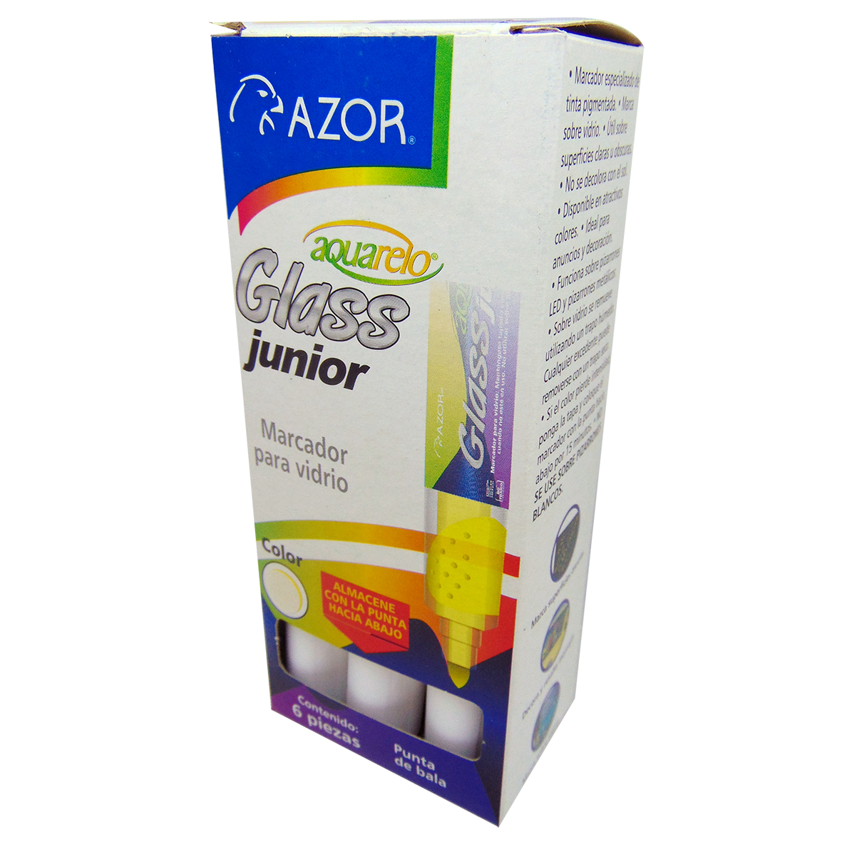 MARCADOR P/CRISTAL BCO  AQUARE.GLASS JR.