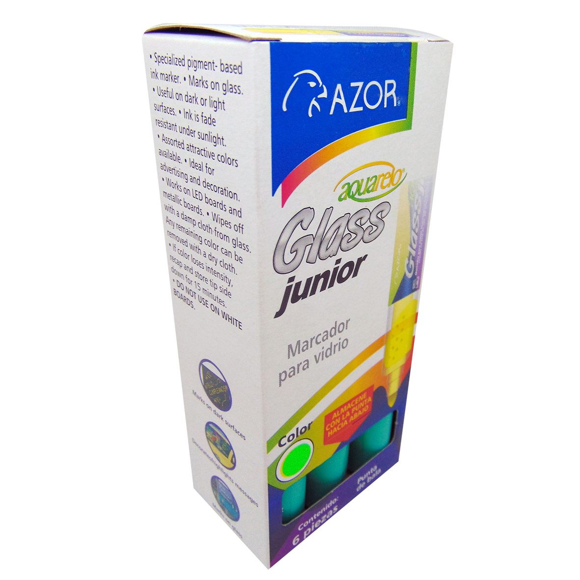 MARCADOR P/CRISTAL VDE  AQUARE.GLASS JR.