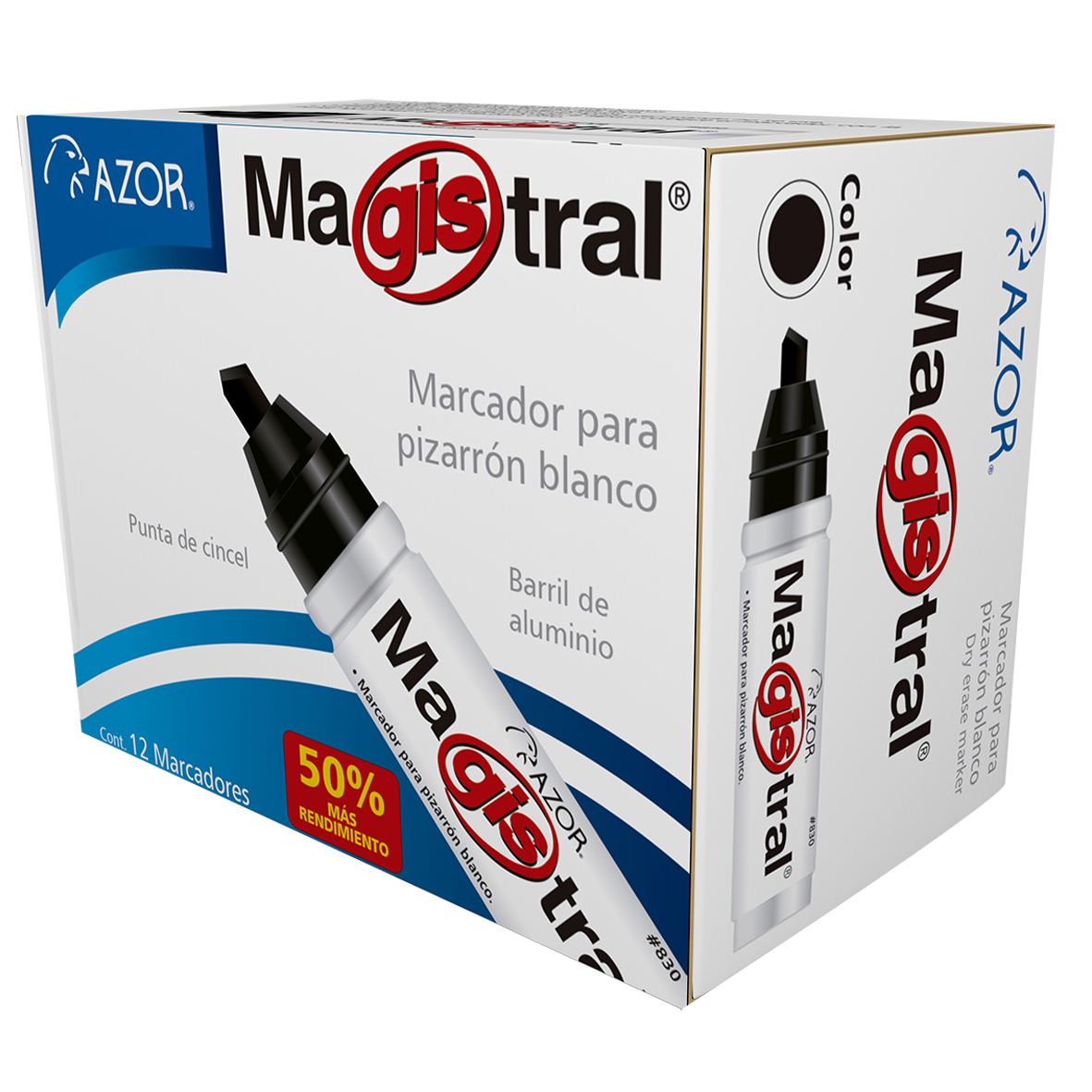 MARCADOR P/PIZARRON NG.83012 C/12   AZOR