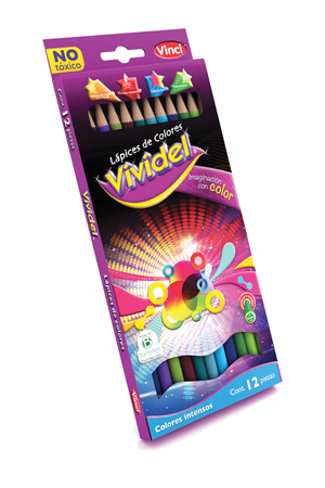 LAPIZ DE COLOR C/12 LARGOS VIVIDEL DIXON