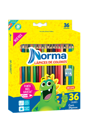 LAPIZ DE COLOR C/36 LARGOS         NORMA