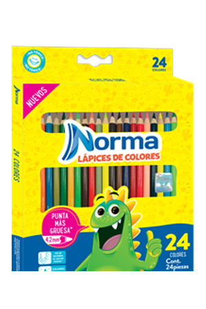 LAPIZ DE COLOR C/24 LARGOS         NORMA