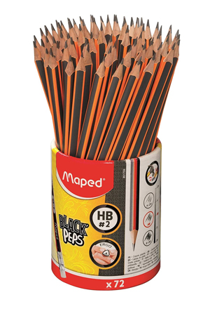 LAPIZ # 2   TRIANGULAR BLACK C/72  MAPED