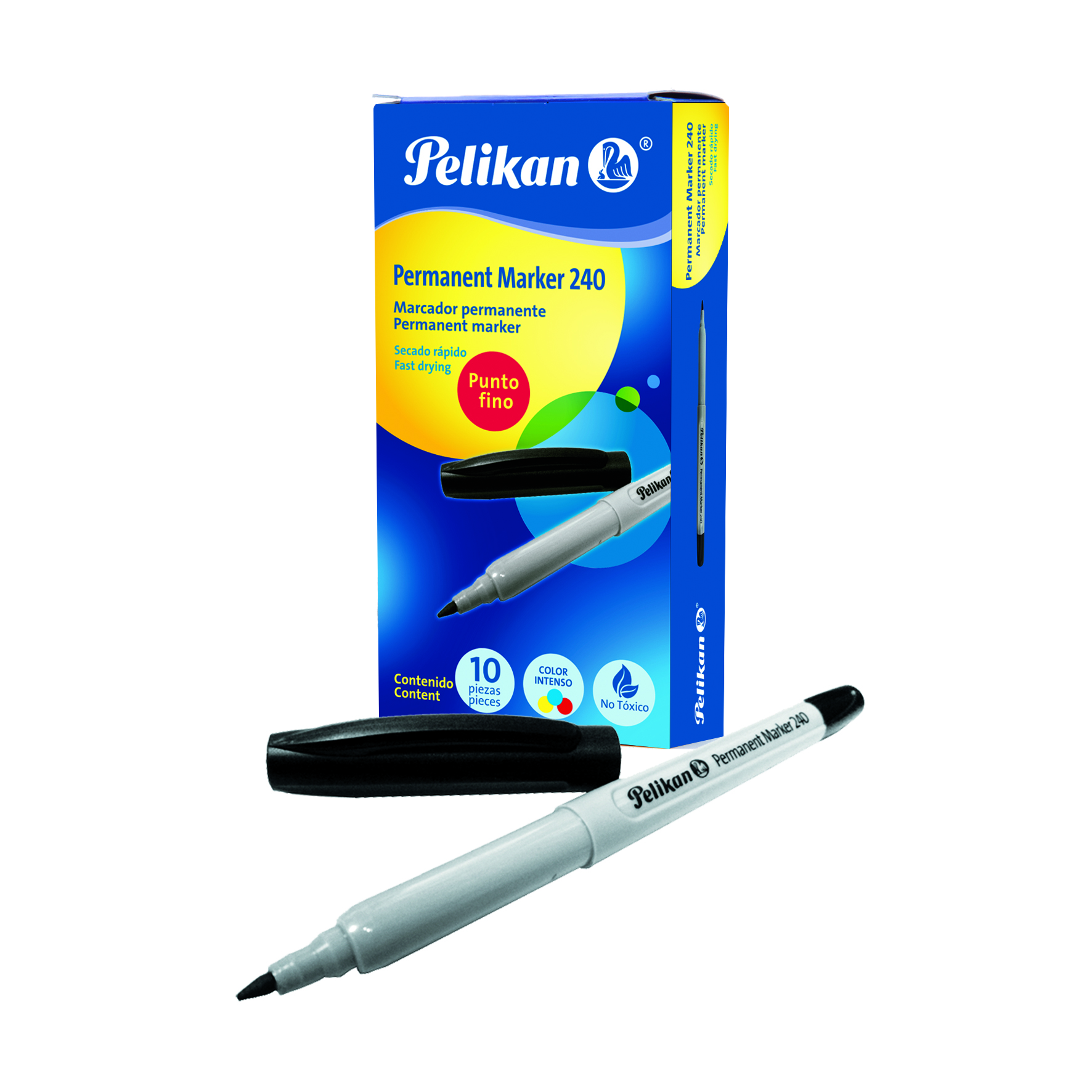 MARCADOR PERMANENT. PF PELIKAN AZUL C/10