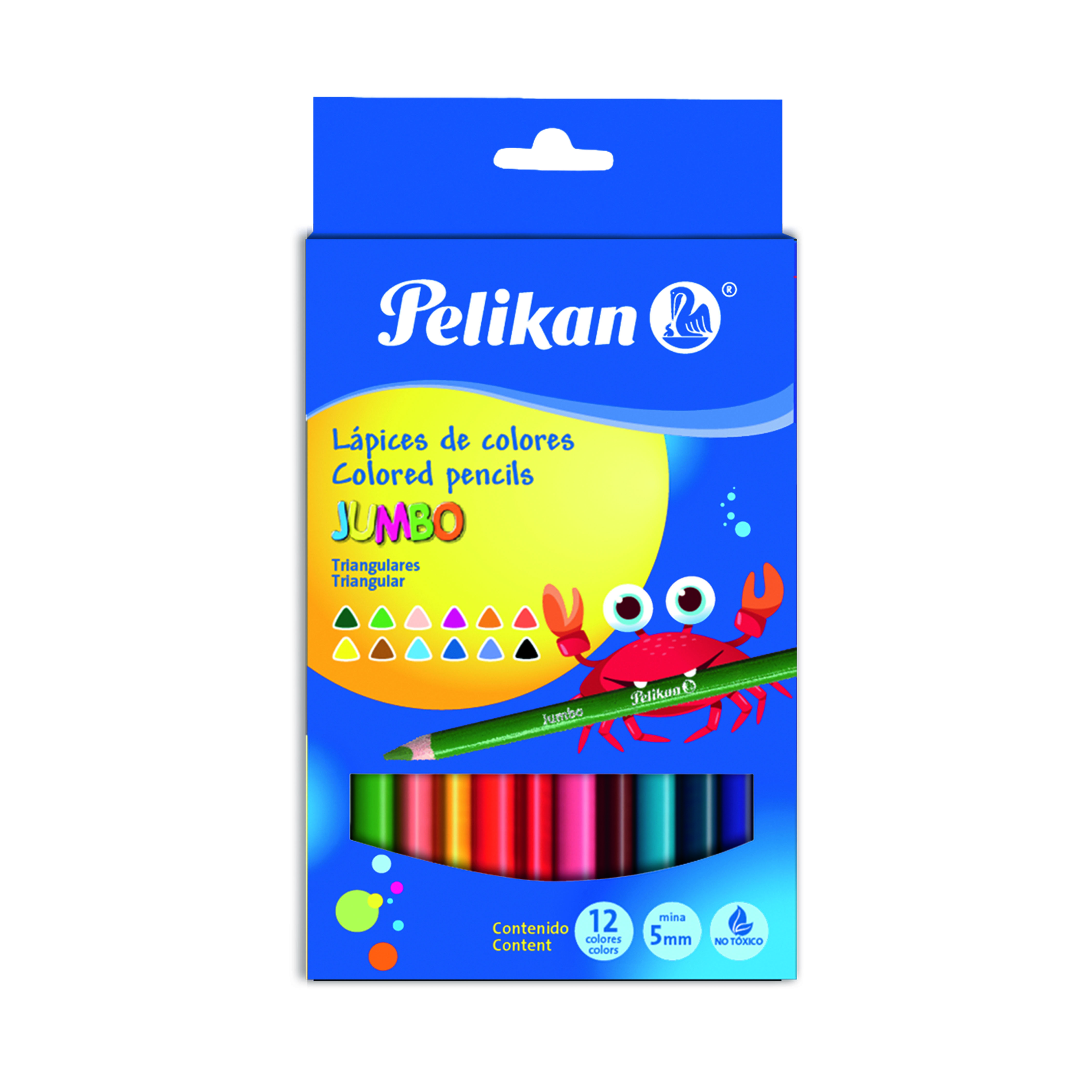 LAPIZ DE COLOR C/12 JUMBO TRIANG.PELIKAN