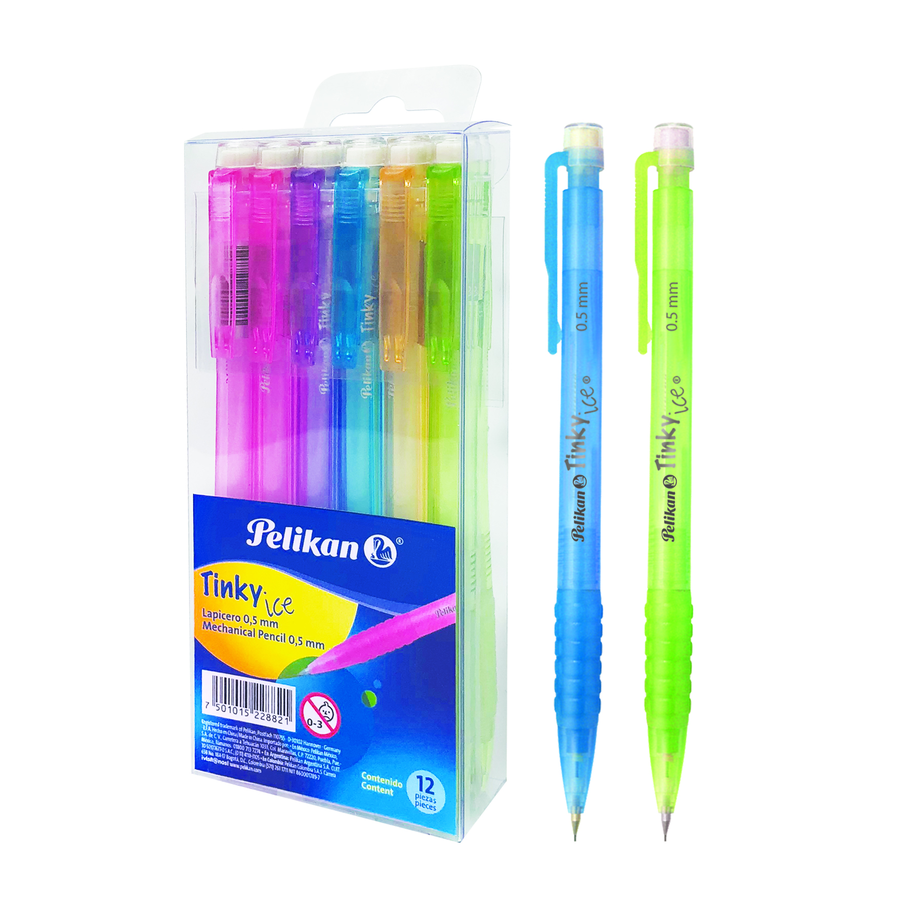 PORTAMINA 0.5MM TINKY ICE   SURT.PELIKAN 228821 (3 COLORES)