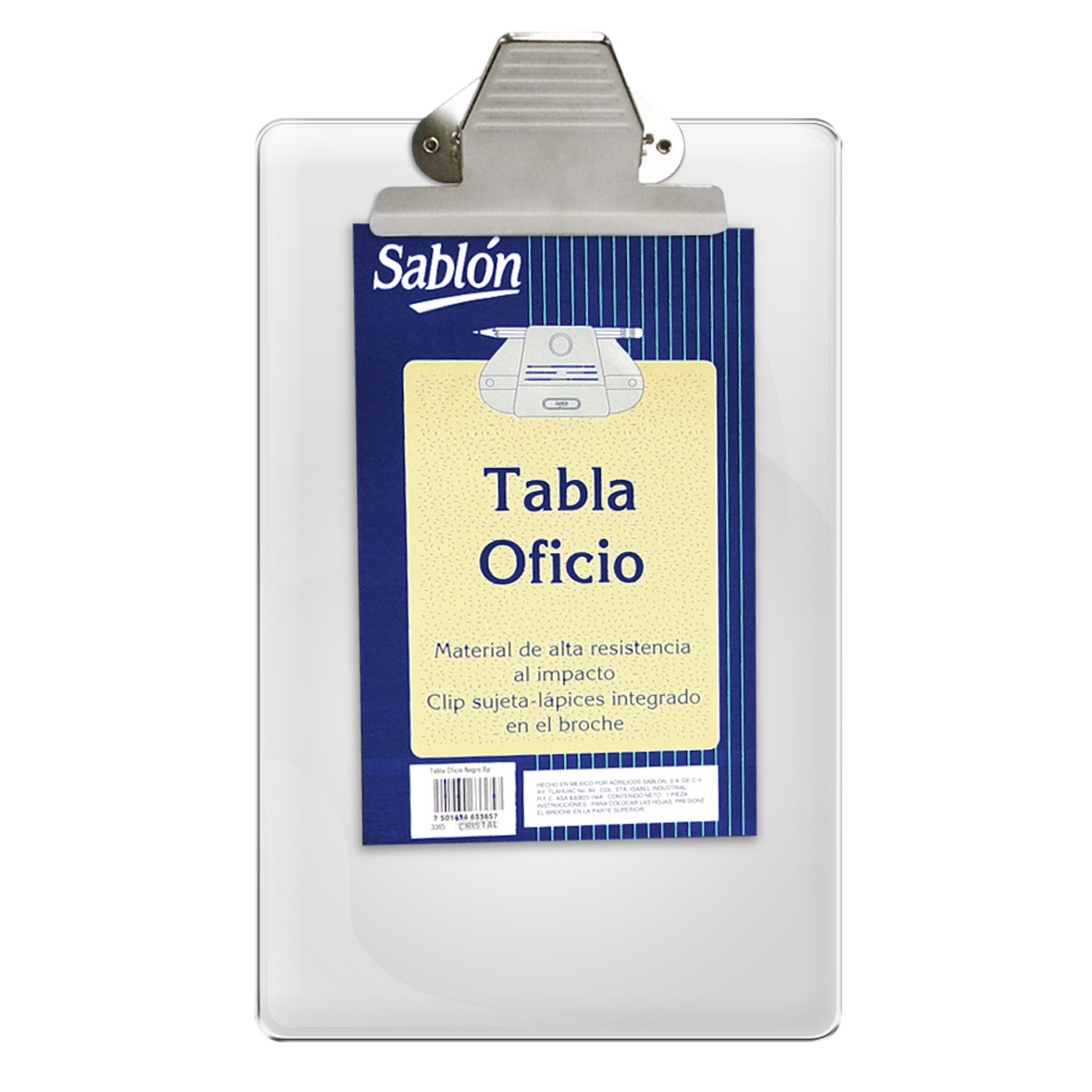 TABLA AGARRA PAPEL OFI CLIP M.TRANS. SAB