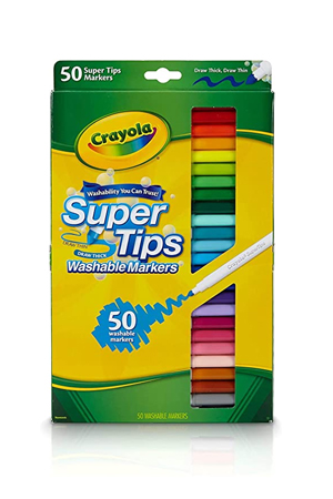 PLUMIN LAV. CRAYOLA C/50  COL.SUPER TIPS