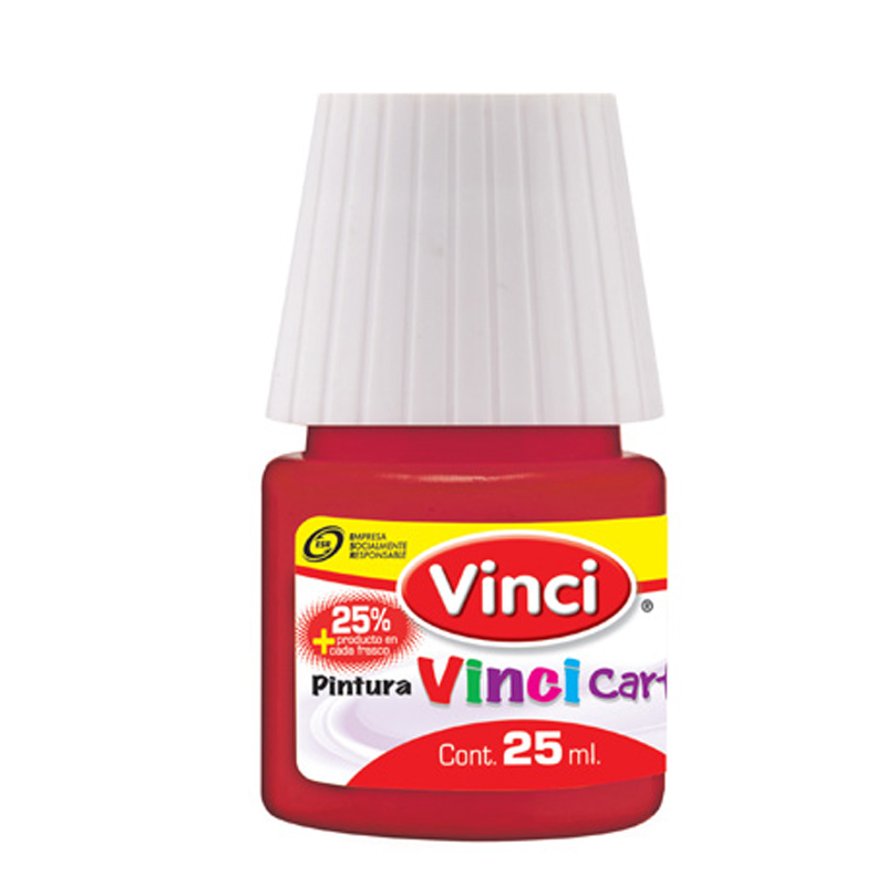 PINTURA CARTEL  25ML GERANIO  C/10 VINCI