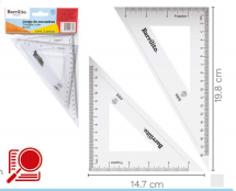 JUEGO ESCUADRAS 4107JE 18CMS   BARRILITO 968696 (TRANSPARENTE