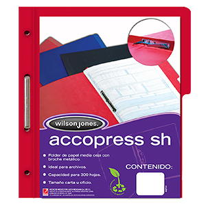 CARPETA C/BROCHE CTA ROJO     MC/NP ACCO