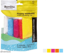 MASA FOMI MOLDEABLE 50GR SURTID.BARRILIT 986980 C/05 COLORES