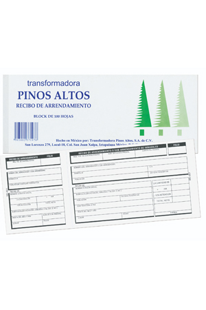 BLOCK CONTRATO DE RENTA  C/050H  P.ALTOS