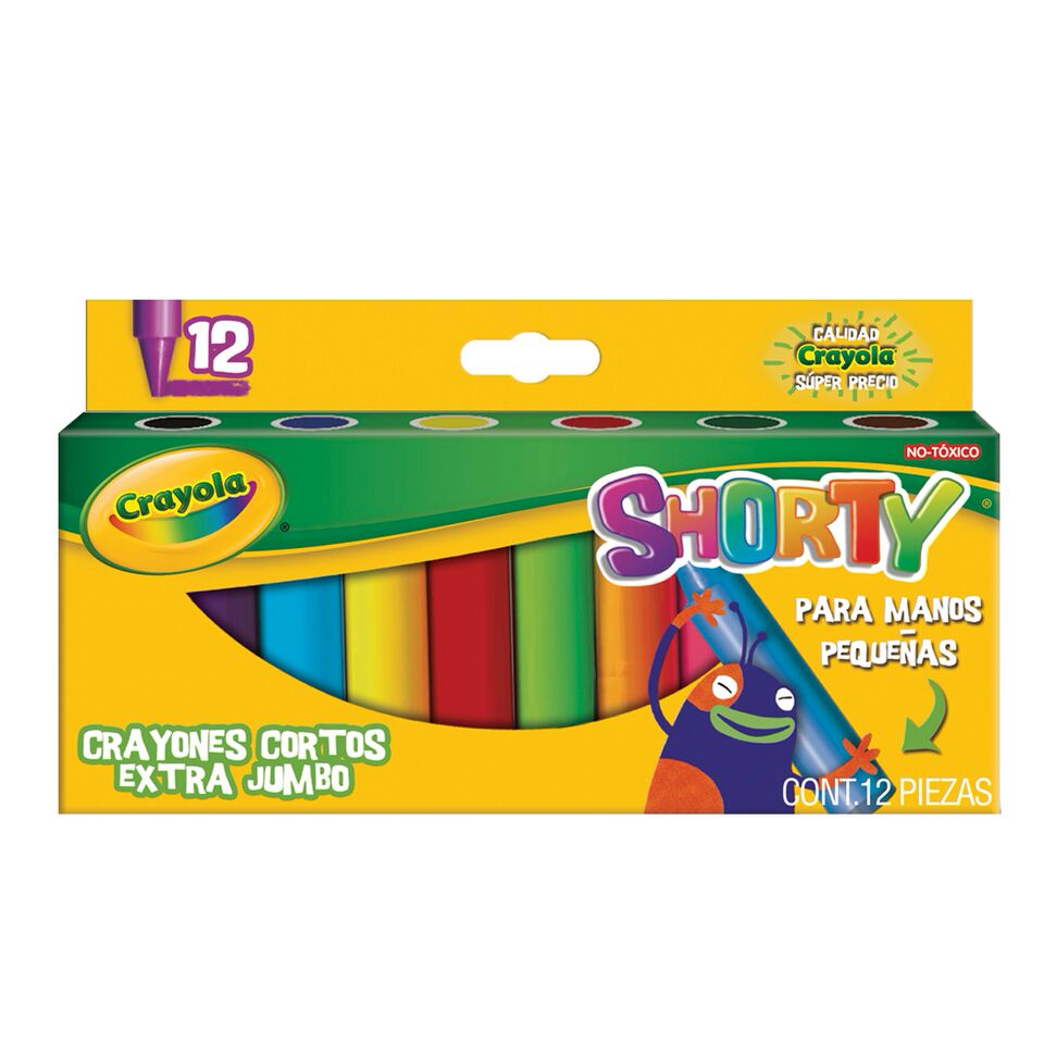 CRAYON EXTRA JUMBO C/12 CORTOS   CRAYOLA 204127 52-0412 COL S