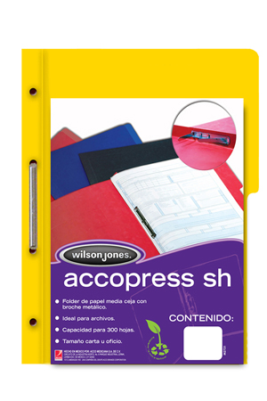 CARPETA C/BROCHE OFI AMARILLO MC/NP ACCO