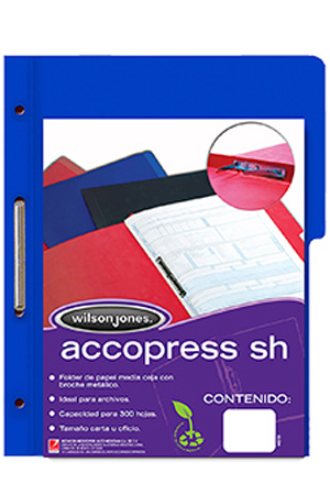 CARPETA C/BROCHE OFI AZUL OB. MC/NP ACCO