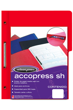 CARPETA C/BROCHE OFI ROJO     MC/NP ACCO
