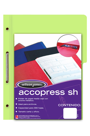 CARPETA C/BROCHE OFI VERDE CL MC/NP ACCO