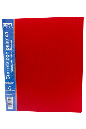 CARPETA C/PALANCA CARTA ROJO     QCP338N