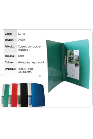 CARPETA C/PALANCA CARTA VERDE     WEIYAN