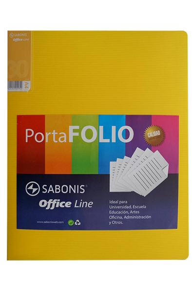 CARPETA C/30 MCAS.T/C AMARILL.A4 SABONIS 949952 SN30A