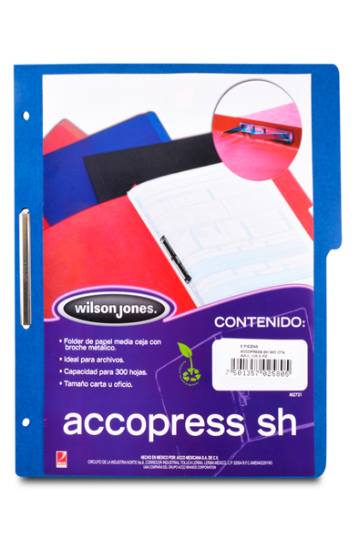 CARPETA C/BROCHE CTA AZUL OB. MC/NP ACCO