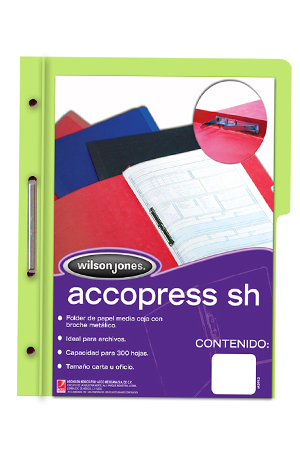 CARPETA C/BROCHE CTA VERDE CL.MC/NP ACCO
