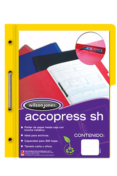 CARPETA C/BROCHE CTA AMARILLO MC/NP ACCO