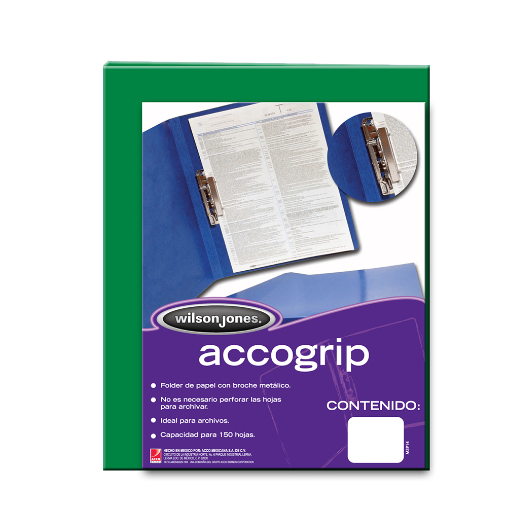 CARPETA C/PALANCA CARTA VERDE OB    ACCO