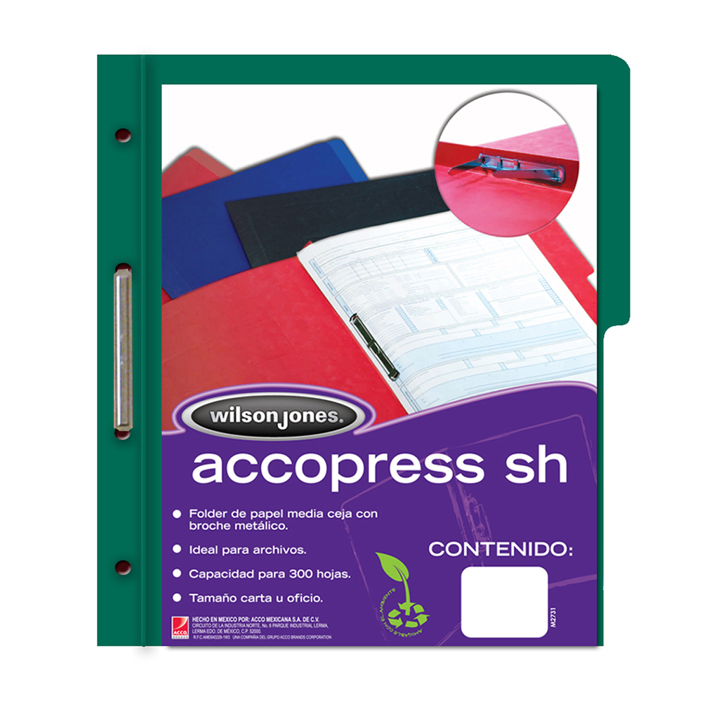 CARPETA C/BROCHE CTA VERDE OB.MC SH ACCO