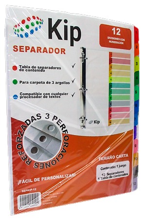 SEPARADOR CTA. KIP NUM 1-15