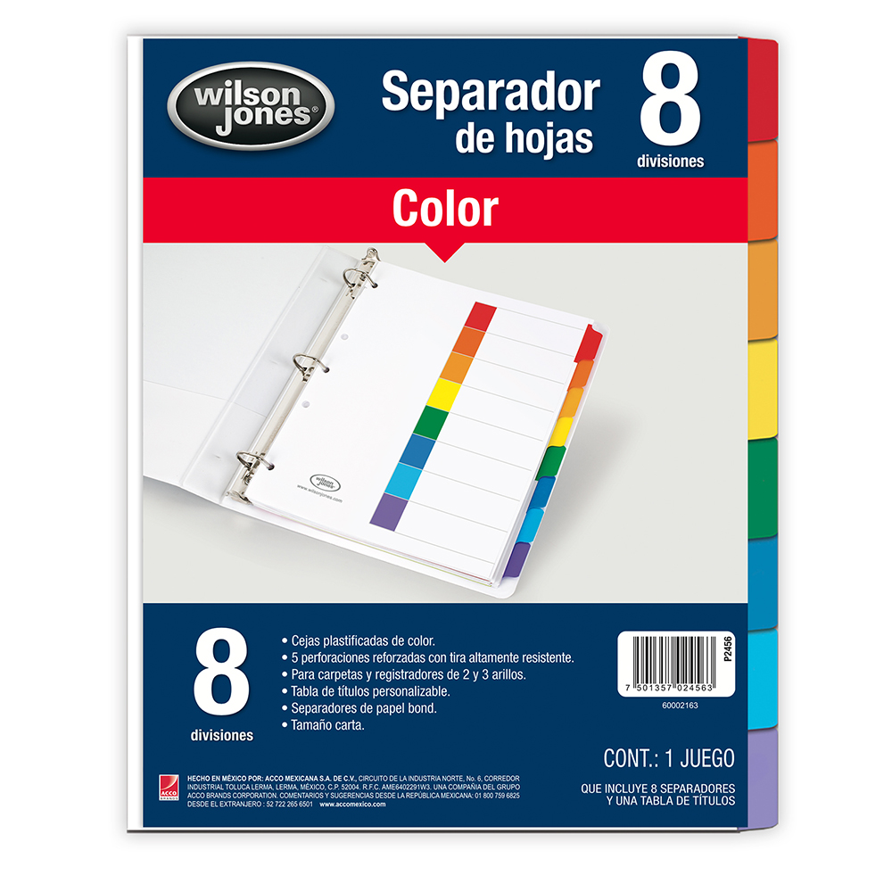 SEPARADOR CTA.INDEX      BCO 1-08  P2456