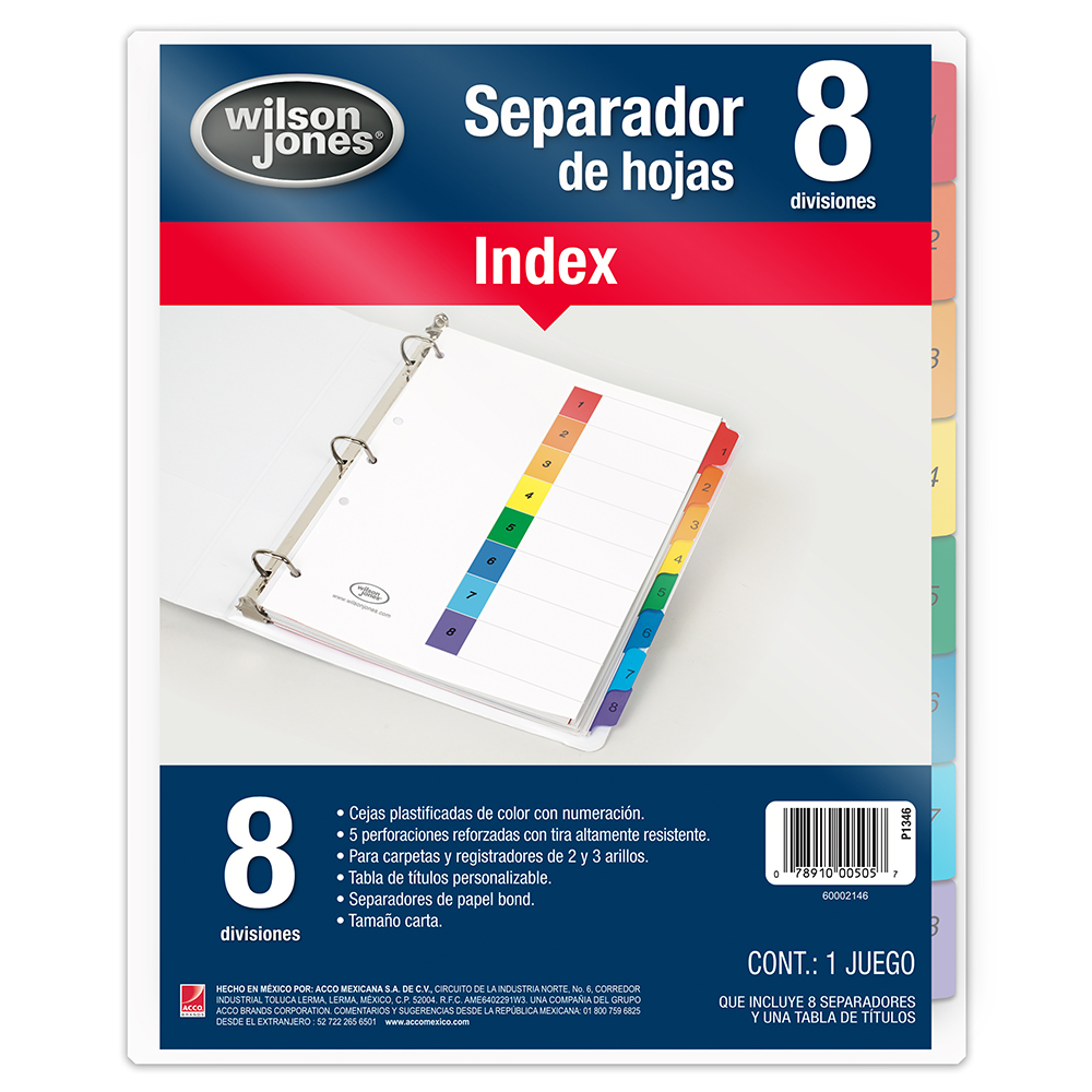 SEPARADOR CTA.INDEX      NUM 1-08  P1346