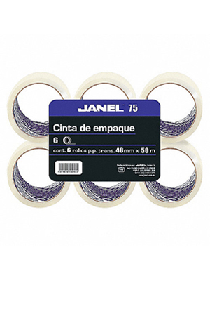 CINTA P/EMPAQUE TRANSP  48X50 C/6  JANEL