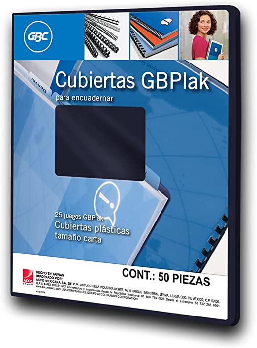 PASTA CTA.PLAST.AZUL        ESTRIADO GBC 035514 25JGS 14PTS P