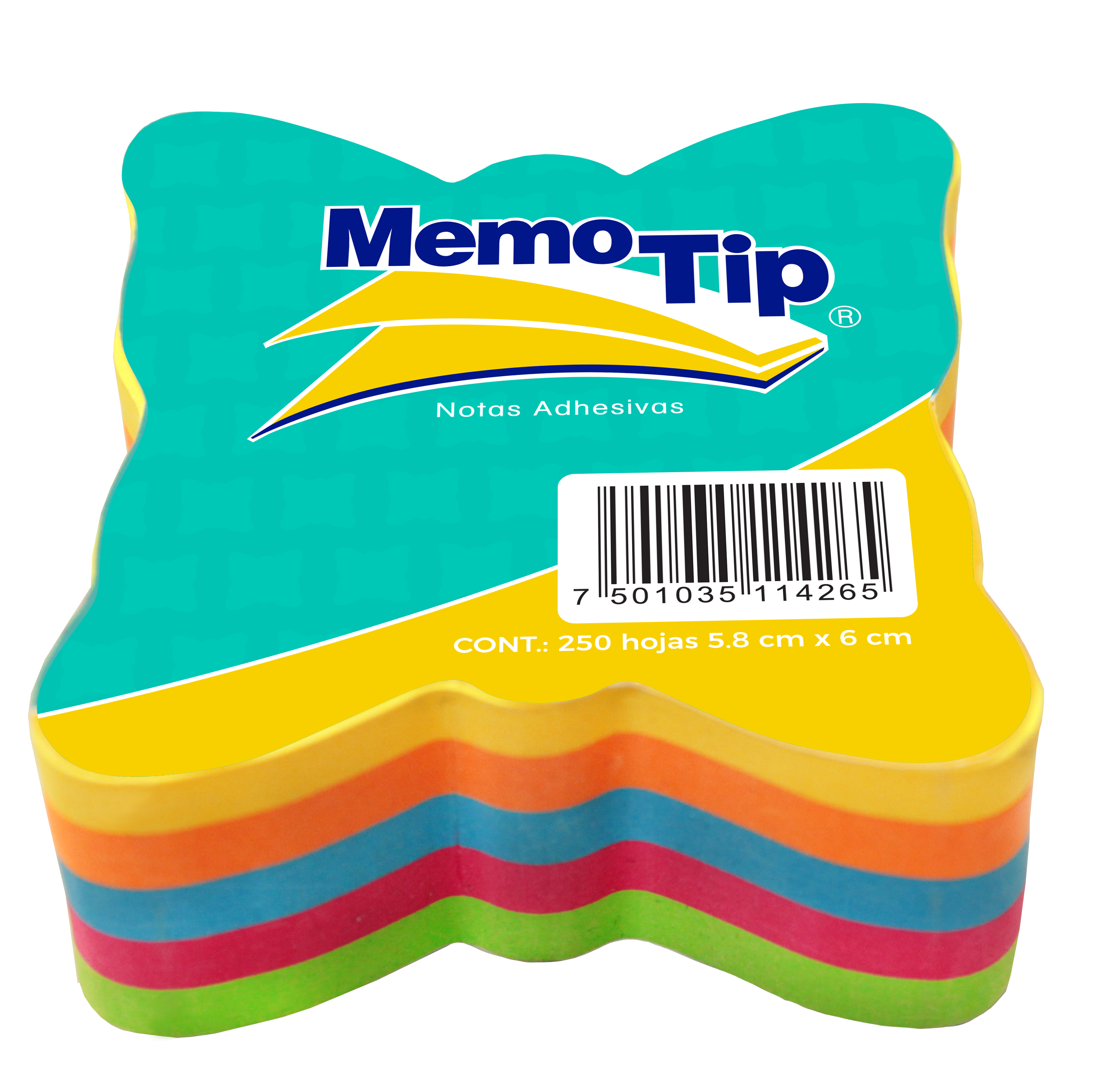 BLOCK POST-IT FIG.MARIPOSA    250H JANEL 114265 MEMOTIP (6.0X
