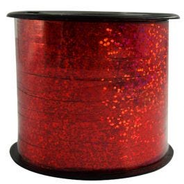 CINTA P/MOÑO CURLING HOLOGRAF.ROJO