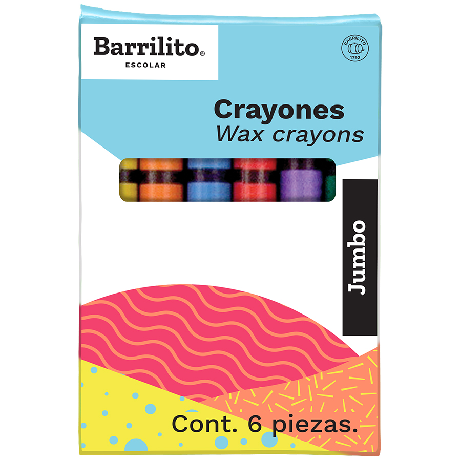 CRAYON JUMBO C/06 COLORES      BARRILITO 965718 62592 6J