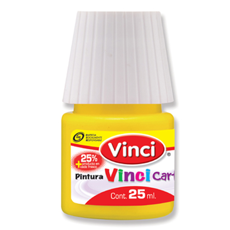 PINTURA CARTEL  25ML AMAR.LIM.C/10 VINCI