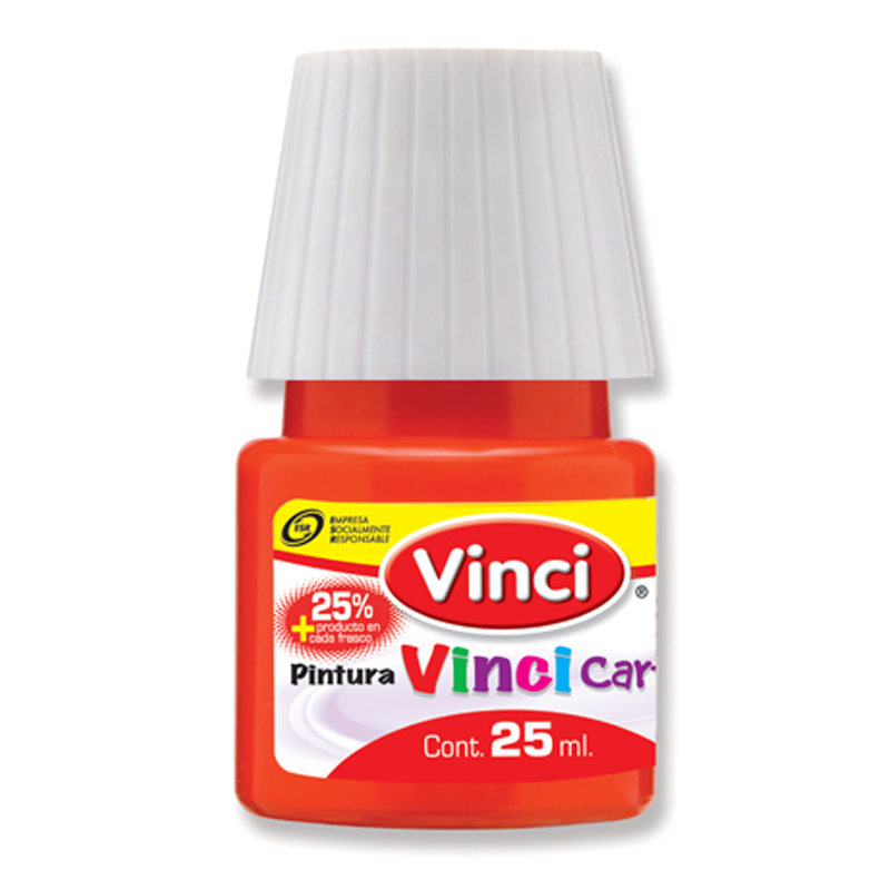 PINTURA CARTEL  25ML ROJO     C/10 VINCI