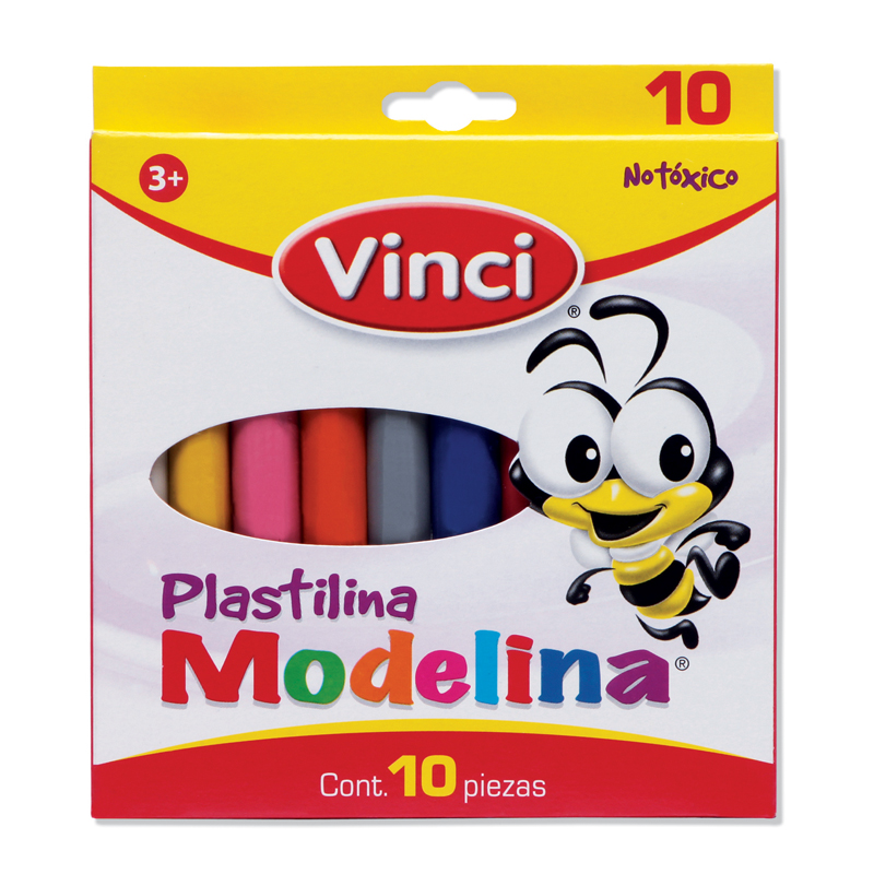 PLASTILINA BARRA C/10 COLORES      VINCI