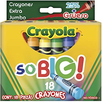 CRAYON EXTRA JUMBO C/18          CRAYOLA